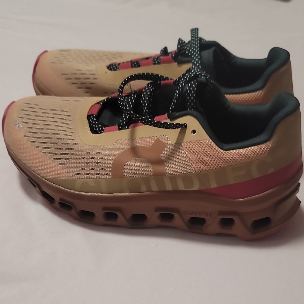 On Running Shoes with Black Mesh Design